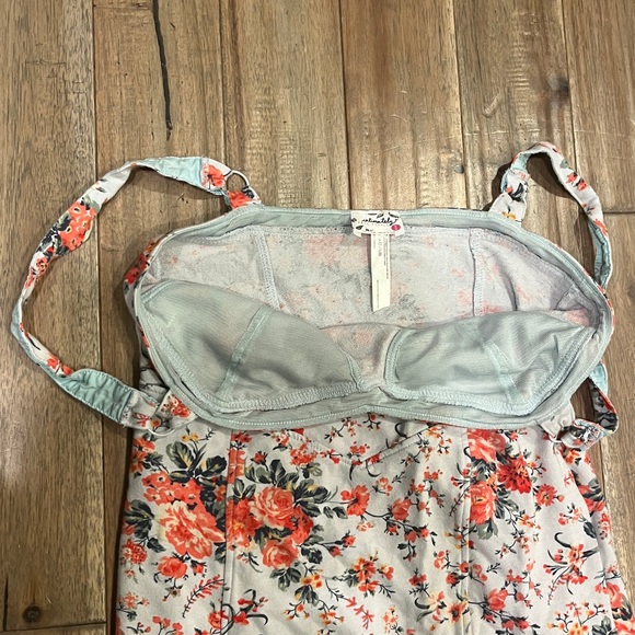 Free People Intimately Floral Printed French Terry Slip Dress Floral Size Medium - Picture 6 of 9